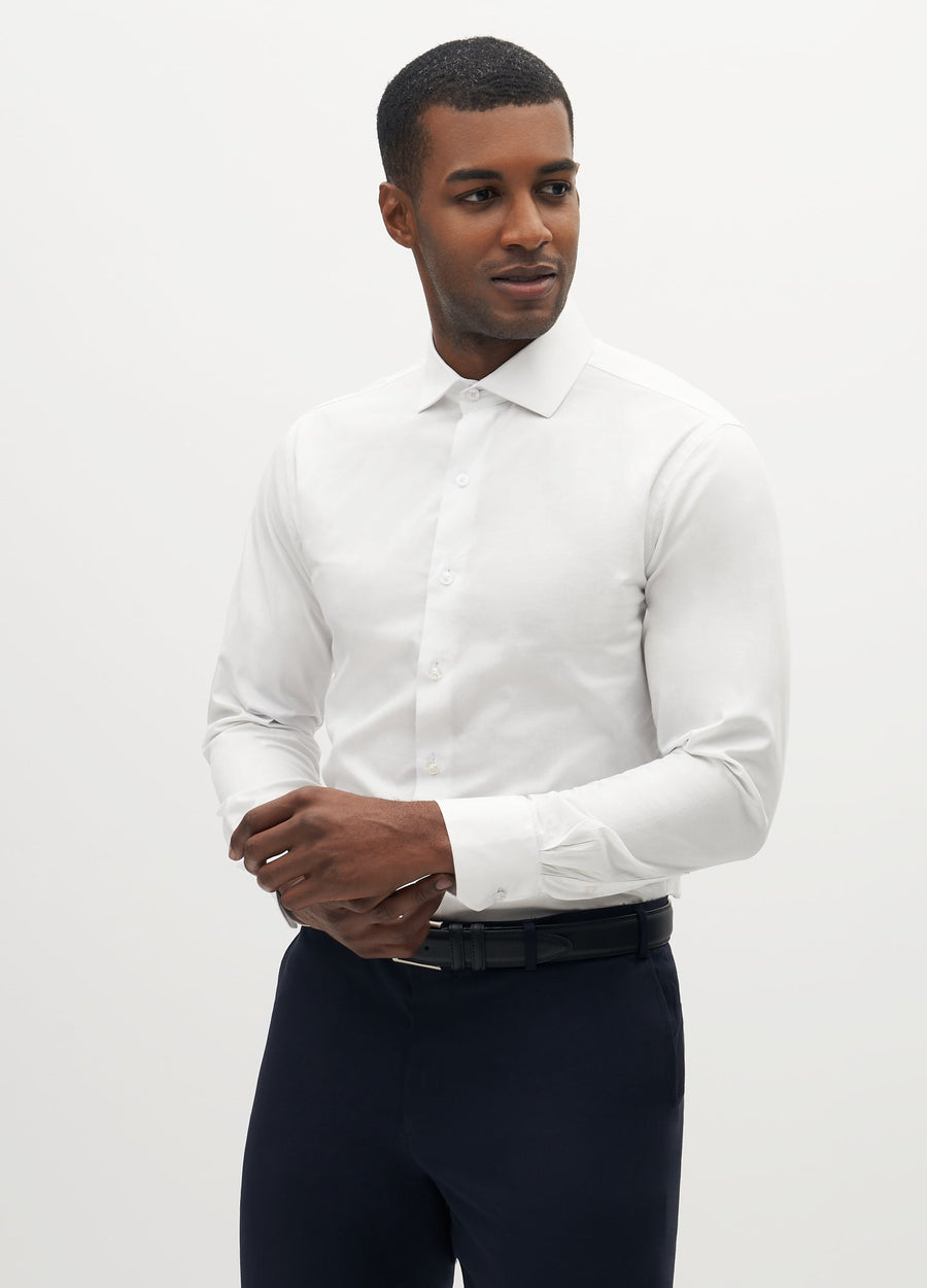 male white dress shirt